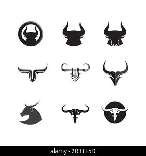 Bull Horn-Logo und Symbol Vorlage Symbole App Stock Vektor