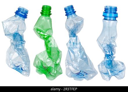 Gebrauchte Plastikflaschen Stockfoto