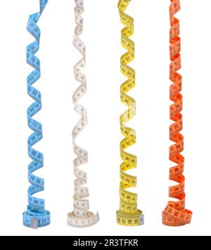 Bunte Maßbänder Stockfoto