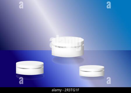 geometrische Plattform für das 3D-Hintergrundpodium, für die Werbung für kosmetische Produkte auf dem Podium 3D. EPS10-Vektor. Stock Vektor