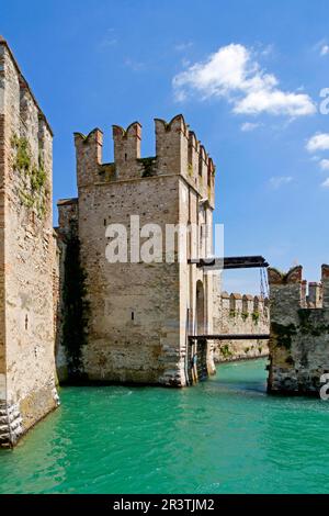 Schloss Scaliger Castello Scaligero in Sirmione Stockfoto