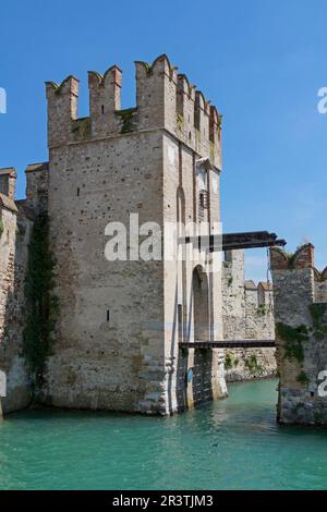 Schloss Scaliger Castello Scaligero in Sirmione Stockfoto