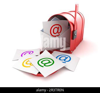 E-Mail-Konzept mit Mailbox Stockfoto