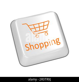Schaltfläche „Einkaufen“ Stockfoto
