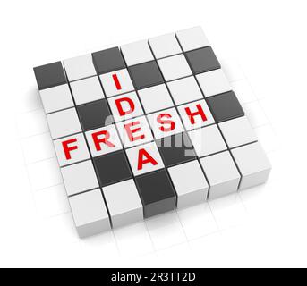 3D Kreuzworträtsel-Serie Stockfoto