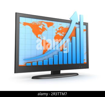 Bildschirmdiagramm Stockfoto