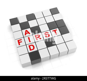 3D Kreuzworträtsel-Serie Stockfoto