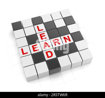 3D Kreuzworträtsel-Serie Stockfoto