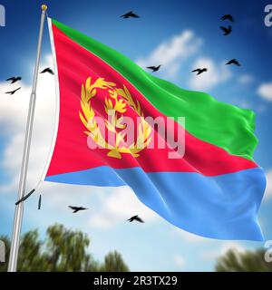 Flagge von Eritrea Stockfoto