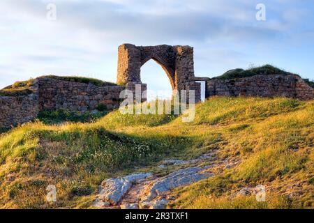 Schloss Grosnez, St. Ouen, Jersey, Vereinigtes Königreich Stockfoto