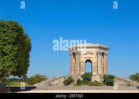 Chateau d'Eau, Promenade du Peyrou, Montpellier, Herault, Languedoc-Roussillon, Frankreich Stockfoto