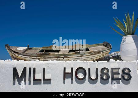 Mühle-Häuser, Hotels in Firostefani, Santorin, Kykladen, Griechenland Stockfoto