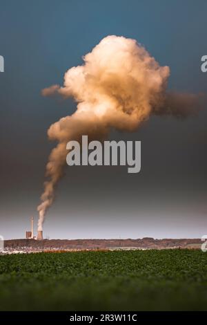 Stillgelegtes Kohlekraftwerk in IbbenbÃ¼ren, Nordrhein-Westfalen Stockfoto