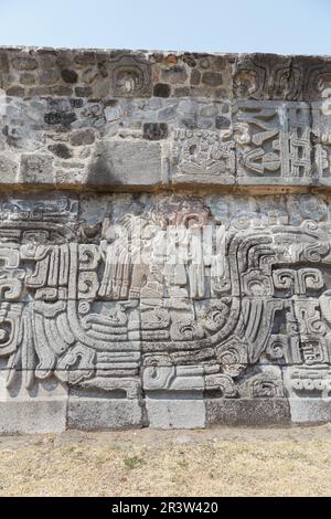 Die antike Stadt Xochicalco, Morelos, ist ein seltenes Beispiel für eine Maya-Stadt im Zentrum von Mexiko Stockfoto