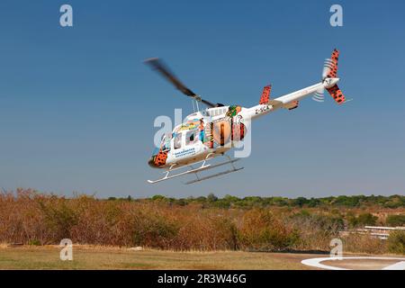 Victoria Falls, Hubschrauber, Luftaufnahme, Simbabwe Stockfoto