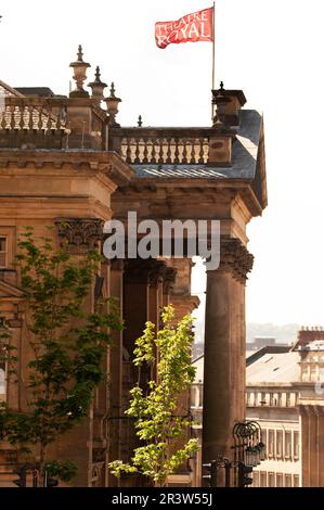 Portico of the Theatre Royal, Grey Street, Newcastle upon Tyne Stockfoto