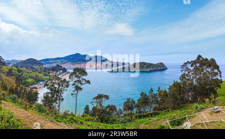 Lekeitio Stadt Küste, Biskaya, Spanien. Stockfoto