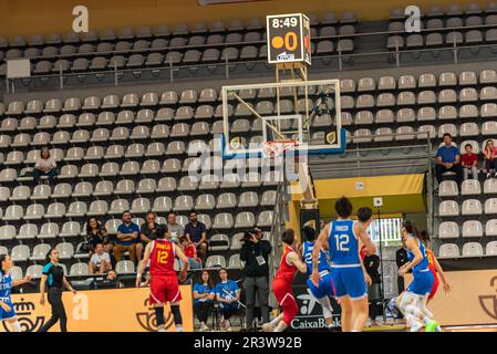 Vigo, Spanien. 24. Mai 2023 Das italienische Team schafft es, einen Korb zu gewinnen. Kredit: xan gasalla / Alamy Live News Stockfoto