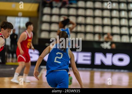 Vigo, Spanien. 24. Mai 2023 Der italienische Spieler Matilde Villa beginnt mit dem Angriffskredit: xan gasalla / Alamy Live News Stockfoto