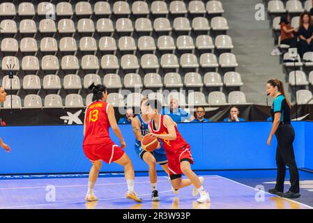 Vigo, Spanien. 24. Mai 2023 Die chinesische Nationalmannschaft führt einen Gegenangriff auf italien durch.Kredit: xan gasalla / Alamy Live News Stockfoto