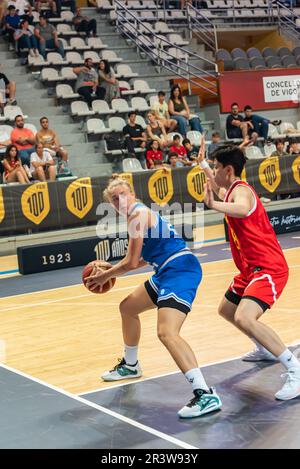 Vigo, Spanien. 24. Mai 2023 Die chinesische Nationalmannschaft führt einen Gegenangriff auf italien durch.Kredit: xan gasalla / Alamy Live News Stockfoto