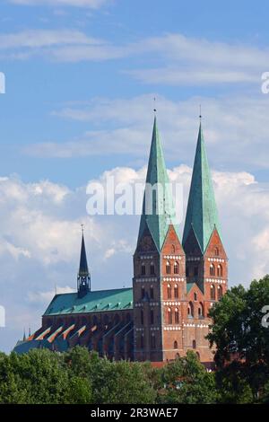 St. Marienkirche in Lübeck Stockfoto