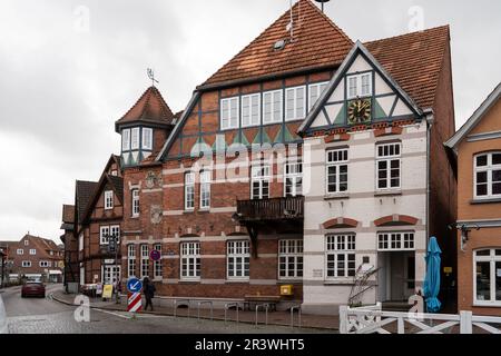 Altstadt von Hitzacker an der Elbe Stockfoto