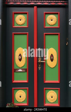Tür in der Altstadt von Hitzacker an der Elbe Stockfoto