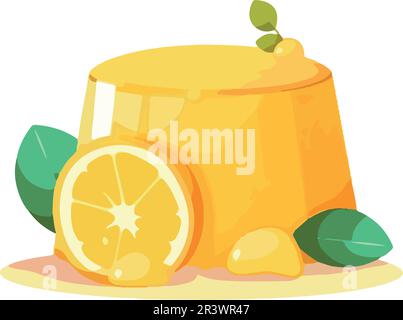 Sommerdesserts Orange Gelee Symbol Stock Vektor