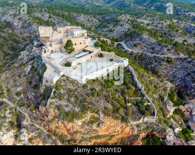 Schloss der Templer in Miravet, Provinz Tarragona. Spanien. Stockfoto