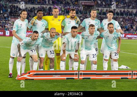 Rom, Italien - Mai 24 2023 - Fiorentina gegen f.c. Internazionale Finale Coppa Italia - Aufstellung f.c. internazionale Credit: Kines Milano/Alamy Live News Stockfoto