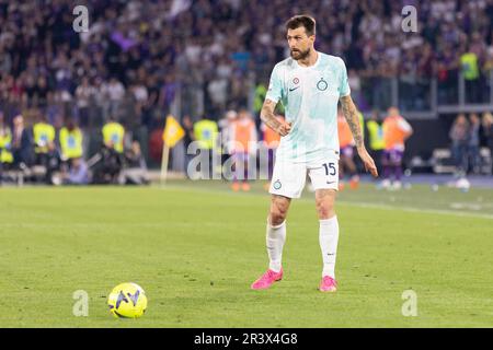 Rom, Italien - Mai 24 2023 - Fiorentina gegen f.c. Internazionale Finale Coppa Italia - acerbi francesco f.c. internazionale Credit: Kines Milano/Alamy Live News Stockfoto