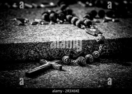 Cementerio, Bunyola, Mallorca, Balearen, Spanien. Stockfoto