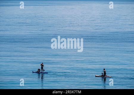 Cala Portals Vells, Calvia, Mallorca, Balearen, Spanien. Stockfoto