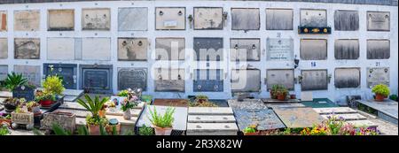 Cementerio, Bunyola, Mallorca, Balearen, Spanien. Stockfoto