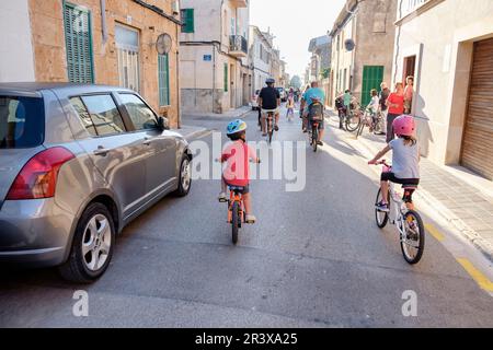 Marcha Ciclista a las Piquetes des. Pèlec, Llucmajor, Mallorca, Balearen, Spanien. Stockfoto