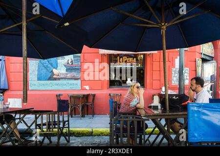 Bar La Perla, caminito, Barrio de La Boca, Buenos Aires, Republika Argentinien, cono sur, Südamerika. Stockfoto