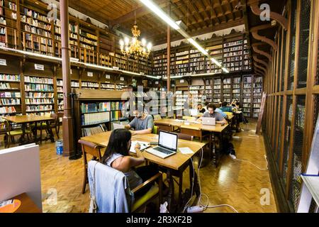 Biblioteca Municipal, Plaza de Cort, Palma, Mallorca, Balearen, Spanien, Europa. Stockfoto