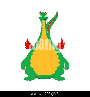 Chinesische Drachen-Vektorzeichnung isoliert auf weißem Hintergrund.2024 Symbol. Jahr des Drachen Stock Vektor