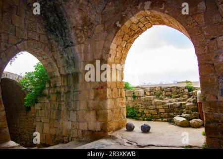 Krak (CRAC) des Chevaliers, auch bekannt als (Schloss der Kurden) und früher CRAC de l'Ospital, ist eine Kreuzritter-Burg in Syrien und eine der imponiertesten Stockfoto