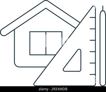 Symbol für Architekten-Tools. Einfarbiges einfaches Schild aus der Bauinstrumentenkollektion. Symbol für Architekten-Tools für Logo, Vorlagen, Webdesign und Stock Vektor