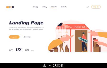 Großer Verkauf im Modegeschäft Stock Vektor