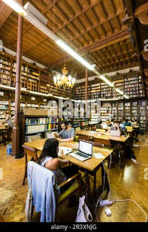 Biblioteca Municipal, Plaza de Cort, Palma, Mallorca, Balearen, Spanien, Europa. Stockfoto