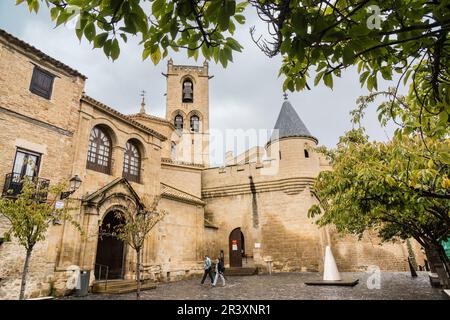 Castillo Palacio de Olite, Comunidad foral de Navarra, Spanien. Stockfoto