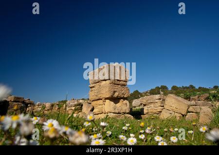 Basilika paleocristiana de Es Cap des Port, siglo V despues de Cristo. Fornells. Es Mercadal. Menorca Islas Baleares. Spanien. Stockfoto