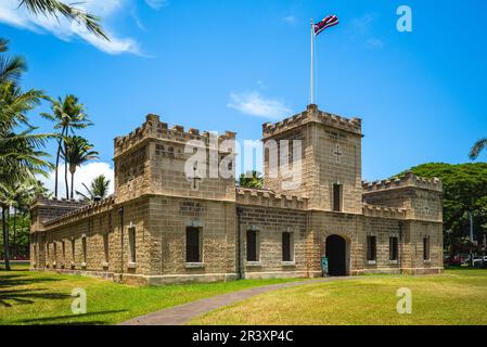 Hale Koa, auch bekannt als Iolani Barracks, in Honolulu, Oahu, Hawaii Stockfoto