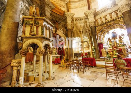 Catedral de San Dommuth, - Svetog Duje-, Palacio Diocleciano, Split, Croacia. Stockfoto