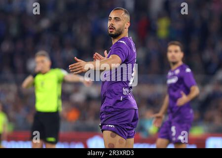 Rom, Italie. 24. Mai 2023. Arthur Cabral von Fiorentina reagiert während des italienischen Pokals, Coppa Italia, Endspiel zwischen ACF Fiorentina und FC Internazionale am 24. Mai 2023 im Stadio Olimpico in Rom, Italien - Photo Federico Proietti/DPPI Credit: DPPI Media/Alamy Live News Stockfoto