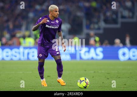 Rom, Italie. 24. Mai 2023. Dodo' of Fiorentina in Aktion während des italienischen Pokals, Coppa Italia, Endspiel zwischen ACF Fiorentina und FC Internazionale am 24. Mai 2023 im Stadio Olimpico in Rom, Italien - Photo Federico Proietti/DPPI Credit: DPPI Media/Alamy Live News Stockfoto