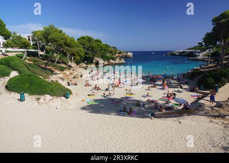 Cala Ferrera, Cala Dor, municipio de Santanyi, islas baleares, Spanien. Stockfoto